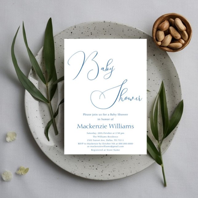 Modern Classy Minimalist Baby Shower Invitation (Creator Uploaded)