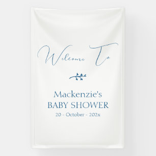 Modern Classy Minimalist Baby Shower Vertical Banner