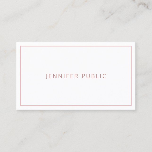 Modern Classy Minimalist Professional Elite Design Business Card (Front)