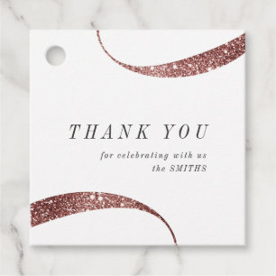 Modern classy minimalist rose gold thank you favour tags