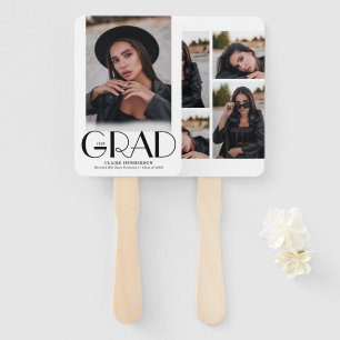Modern Classy Overlay Photo Collage Graduation Hand Fan