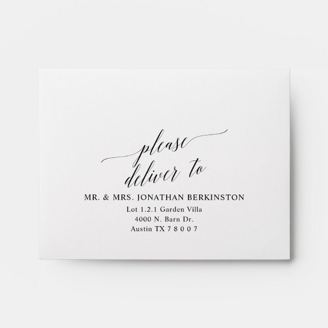 Modern Classy Please deliver to Envelope (Front)