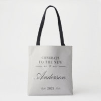 Modern classy typography Mr and Mrs wedding