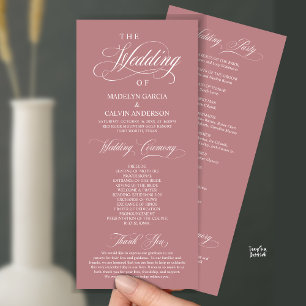 Modern Classy Wedding Ceremony Order Programme