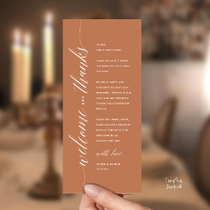 Modern Classy Wedding Dinner Thank You Card