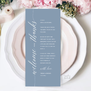 Modern Classy Wedding Dinner Thank You Card