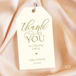 Modern Classy Wedding Party Gifts Thank You Gift Tags