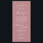 Modern Classy Wedding Place Setting Thank You Card<br><div class="desc">This is the Modern classy dusty rose themed, Dinner Place Setting Thank You Cards. Share the love and show your appreciation to your guests, when they sit down at their seat and read this personalised charming thank you place setting card. It's a wonderful way to kick off your special day...</div>