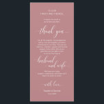 Modern Classy Wedding Place Setting Thank You Card<br><div class="desc">This is the Modern classy dusty rose themed, Dinner Place Setting Thank You Cards. Share the love and show your appreciation to your guests, when they sit down at their seat and read this personalised charming thank you place setting card. It's a wonderful way to kick off your special day...</div>