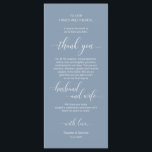 Modern Classy Wedding Place Setting Thank You Card<br><div class="desc">This is the Modern classy Dusty Blue themed, Dinner Place Setting Thank You Cards. Share the love and show your appreciation to your guests, when they sit down at their seat and read this personalised charming thank you place setting card. It's a wonderful way to kick off your special day...</div>