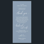 Modern Classy Wedding Place Setting Thank You Card<br><div class="desc">This is the Modern classy Dusty Blue themed, Dinner Place Setting Thank You Cards. Share the love and show your appreciation to your guests, when they sit down at their seat and read this personalised charming thank you place setting card. It's a wonderful way to kick off your special day...</div>