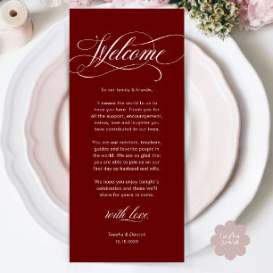 Modern Classy Wedding Place Setting Thank You Card