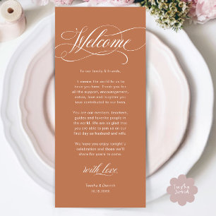 Modern Classy Wedding Place Setting Thank You Card