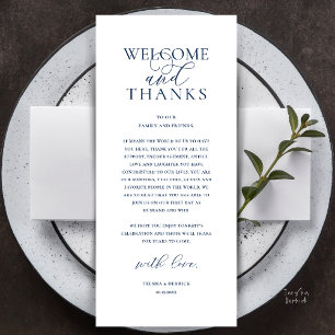 Modern Classy Wedding Reception Thank You Card