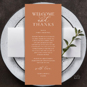 Modern Classy Wedding Reception Thank You Card