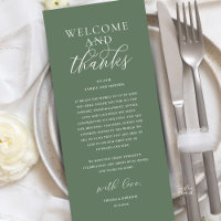 Modern Classy Wedding Reception Thank You Card