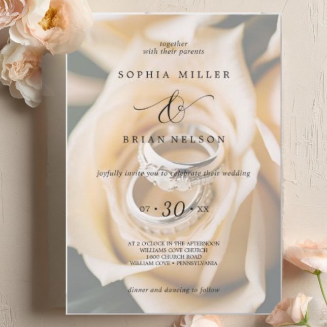 Modern Classy Wedding Rings Invitation (Creator Uploaded)