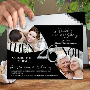 Modern Clean 26th Wedding Anniversary Invitation