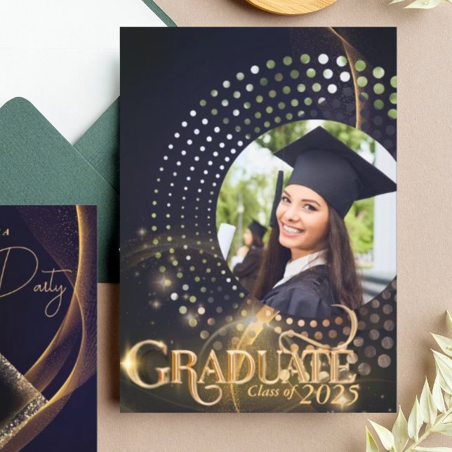 Modern Clean Chic Graduation Photo Invitation (Creator Uploaded)