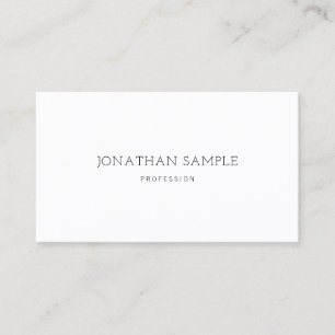Modern Clean Design Elegant Plain Professional Business Card