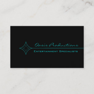 Modern Clean Diamond Business Card, Turquoise Card