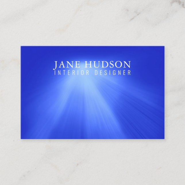 Modern Clean Elegant Design Blue Light Luxurious Business Card (Front)