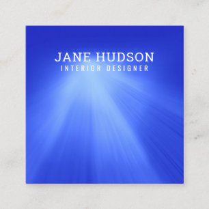 Modern Clean Elegant Design Blue Light Luxurious S Square Business Card