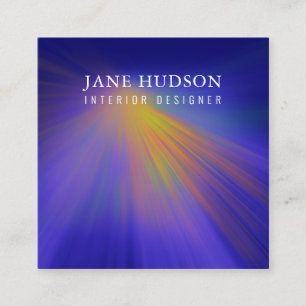 Modern Clean Elegant Design Colourful Light Square Business Card