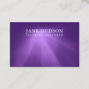 Modern Clean Elegant Design Purple Plain Luxurious Business Card