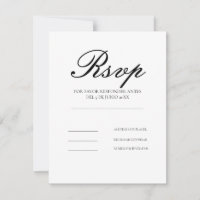 Modern Clean Elegant Spanish Language RSVP card