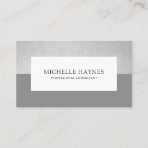 Modern Clean Luxe Minimalist Professional Grey Business Card