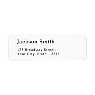 Modern Clean Minimalist return address Label