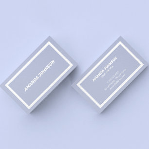 Modern Clean Pastel Blue Casual Typography Business Card
