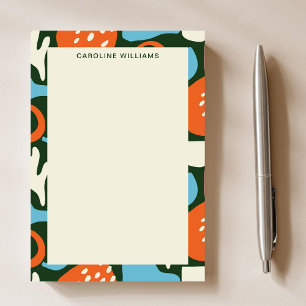 Modern Clean Pattern Abstract Artwork Monogram Post-it Notes