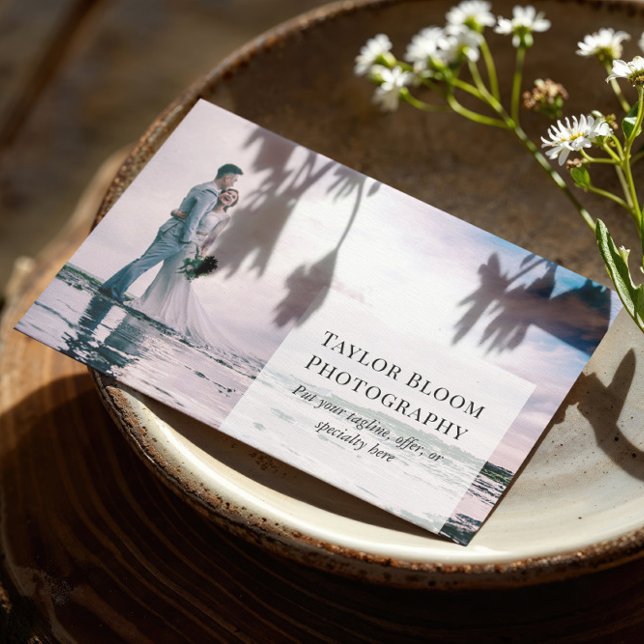 Modern Clean Photo Professional Photographer Business Card (Creator Uploaded)