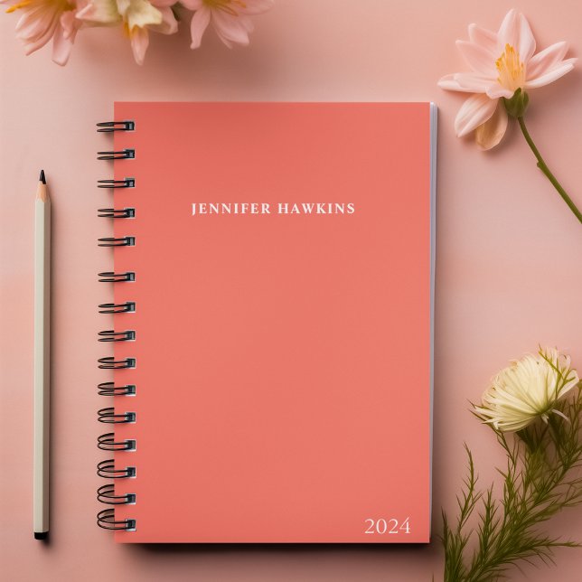 Modern Clean Pink Monogram 2024 Weekly Personal Planner (Creator Uploaded)