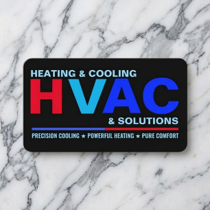 Modern Clean Professional HVAC Services Business Card