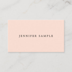 Modern Clean Template Elegant Pink Cream Colour Business Card