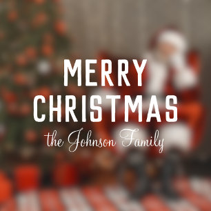 Modern Clean White Merry Christmas Text