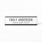 Modern Clean White Professional Name Title