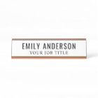 Modern Clean White Professional Name Title