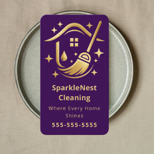 Modern Cleaning Company Branding House Cleaning Business Card