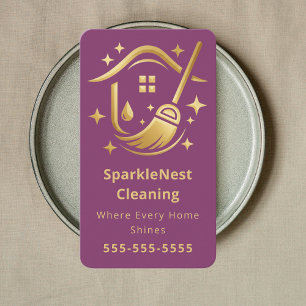Modern Cleaning Company Branding House Cleaning Business Card
