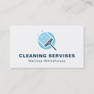 Modern Cleaning House Maid Services Business Card