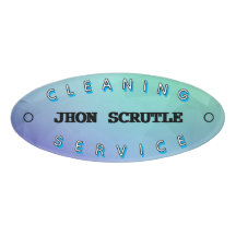 Modern Cleaning Name Tag
