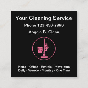 Modern Cleaning Service And Referral Cards