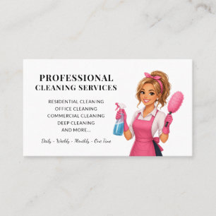 Modern Cleaning Service Business Card