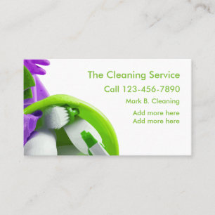 Modern Cleaning Service Business Card