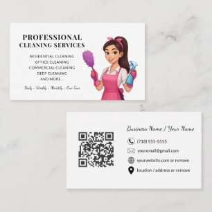 Modern Cleaning Service Business Card