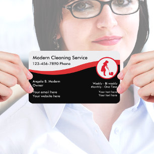 Modern Cleaning Service Business Card